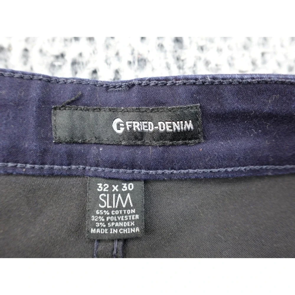 Fried Denim Slim Fit Jeans‎ Mens 32x30 Navy Blue Stretch Cotton Blend Casual